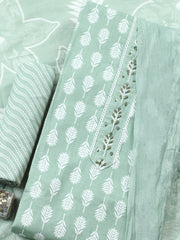 Embroidered Cotton Blend Unstitched Suit With Dupatta