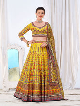 Printed Crepe Choli With Lehenga & Dupatta