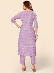 Printed Cotton Kurta Set