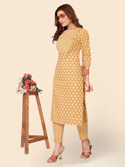 Printed Cotton Kurta Set
