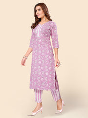 Printed Cotton Kurta Set