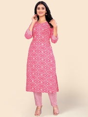 Printed Cotton Kurta Set