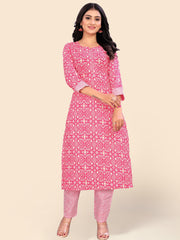 Printed Cotton Kurta Set