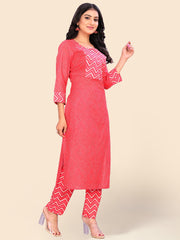 Printed Cotton Kurta Set