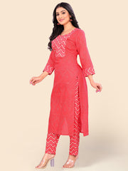 Printed Cotton Kurta Set