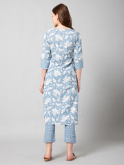 Printed Cotton Kurta Set