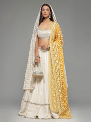 Sequin Embroidered Georgette Choli With Lehenga & Dupatta (Potli Not Included)