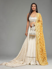 Sequin Embroidered Georgette Choli With Lehenga & Dupatta (Potli Not Included)