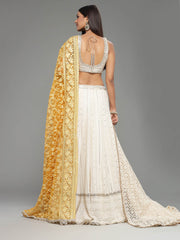 Sequin Embroidered Georgette Choli With Lehenga & Dupatta (Potli Not Included)