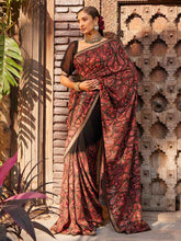 Kashmiri Jaal Embroidered Georgette Saree