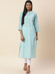 Floral Printed Cotton Kurta