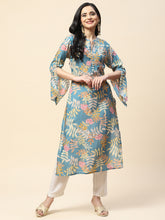 Floral Printed Muslin Kurta