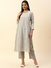 Embroidered Chanderi Kurta With Palazzo