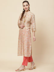 Floral Printed Cotton Kurta