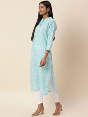Floral Printed Cotton Kurta