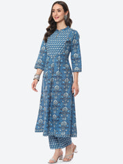 Floral Printed Cotton Kurta With Pant