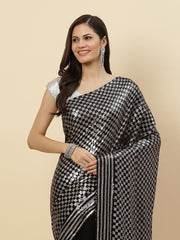 Sequin Embroidered Georgette Saree