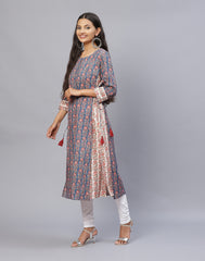 Floral Print Cotton Kurti