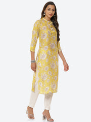 Floral Printed Muslin Kurta