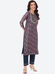 Gota Work Floral Chanderi Kurta With Pant