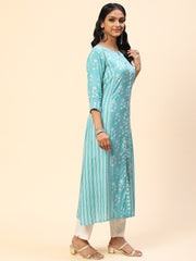 Printed Muslin Straight Kurta