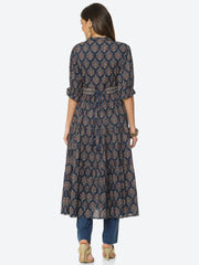 Floral Printed Cotton Anarkali Kurta