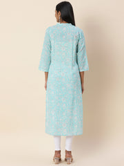 Floral Printed Cotton Kurta