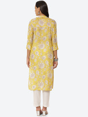 Floral Printed Muslin Kurta