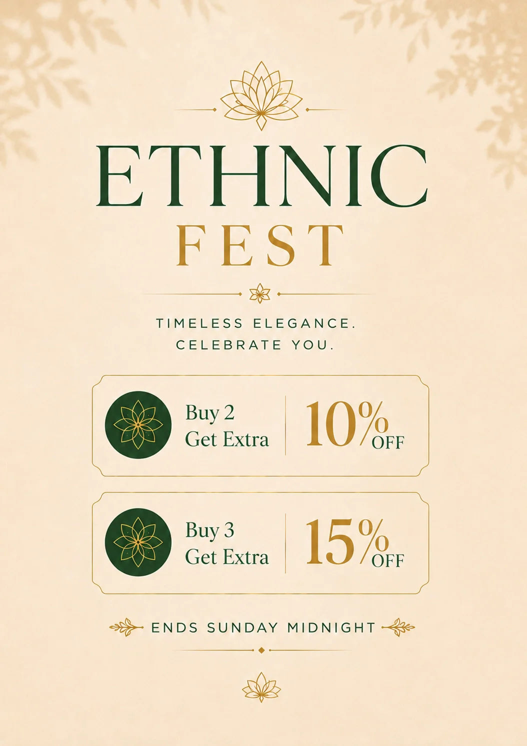 Buy More Get 10-15% Extra Off