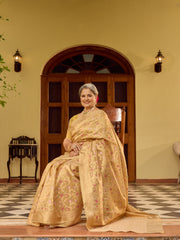 Zari Jaal Woven Tissue Saree
