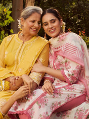 Printed Cotton Kurta with Pant and Resham Embroidered Suit Set with Dupatta (Pack of 3)