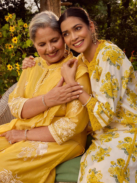 Printed Cotton Kurta with Pant and Dupatta (Pack of 2)