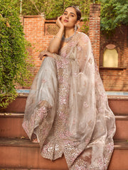 Sequin Embroidery Organza Saree