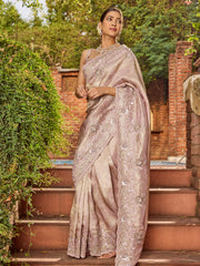 Sequins Embroidered Banarasi Saree