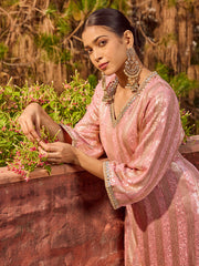 Sequins Embroidered Georgette Kurta With Palazzo