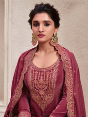 Embroidered Velvet Unstitched Suit Piece With Dupatta