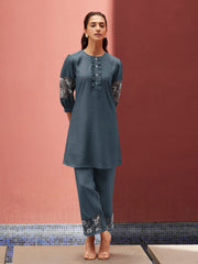 Plain Cotton Kurti With Pants