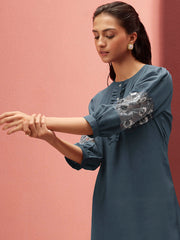 Plain Cotton Kurti With Pants