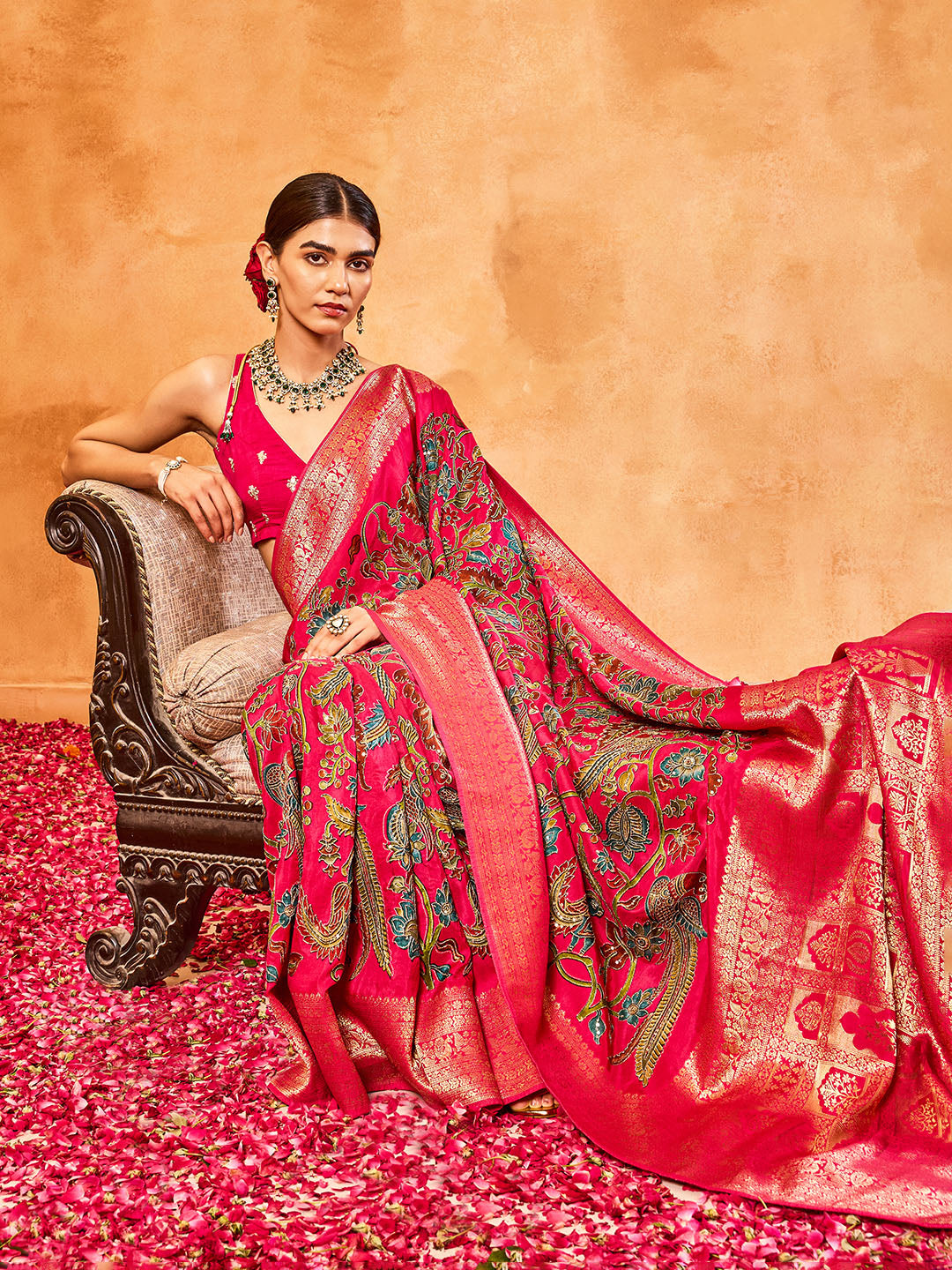 Woven Sequence Art Silk Saree