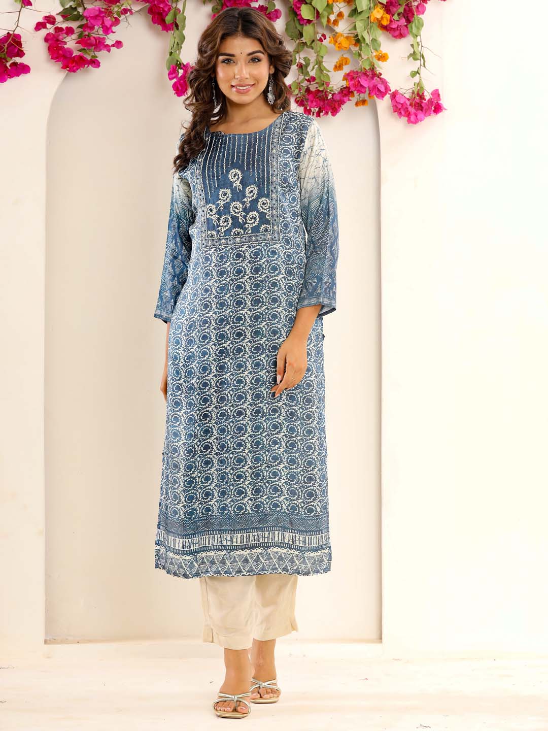 Printed Muslin Kurta