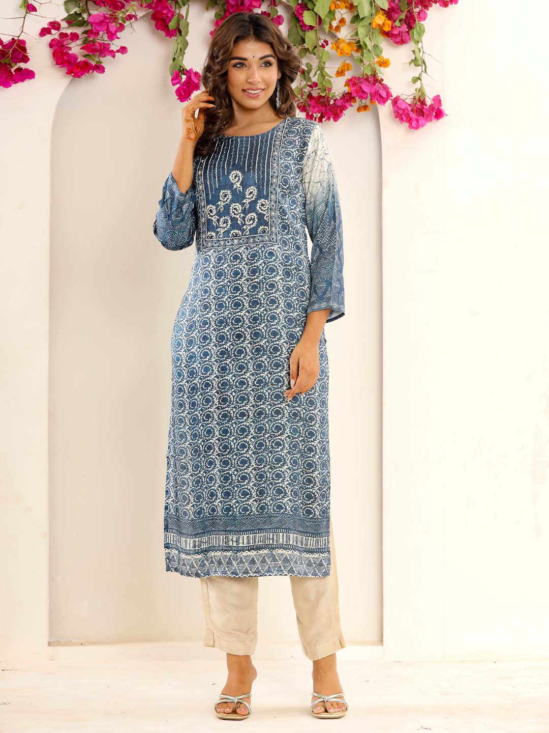 Printed Muslin Kurta