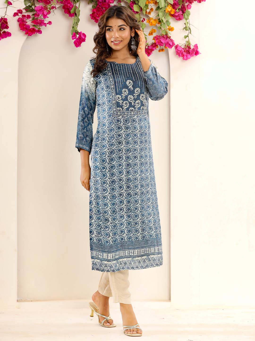 Printed Muslin Kurta