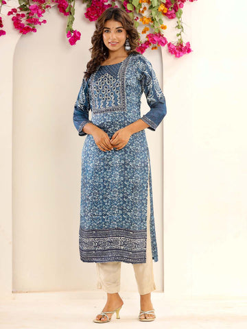 Floral Muslin Kurta