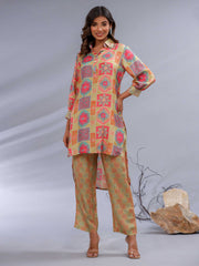 Printed Muslin Kurta Set