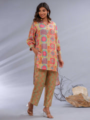 Printed Muslin Kurta Set