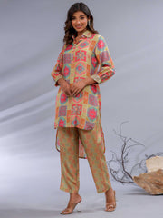 Printed Muslin Kurta Set