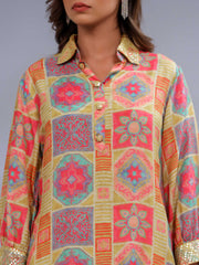 Printed Muslin Kurta Set