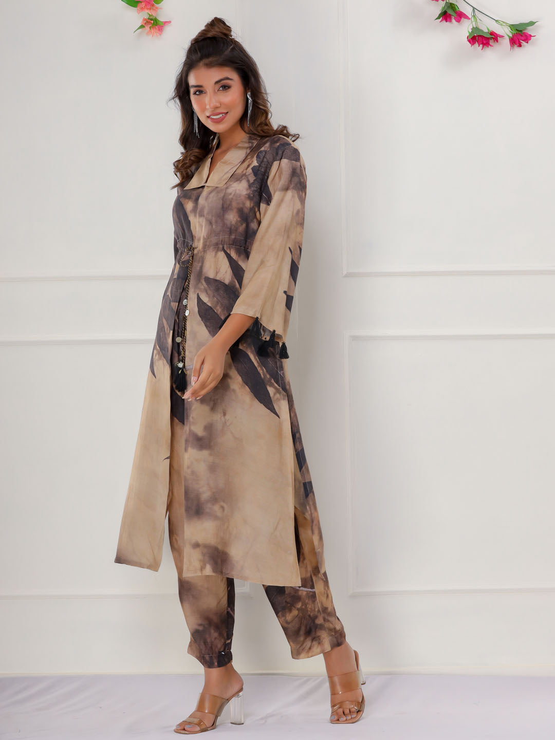 Printed Cotton Kurta With Pants