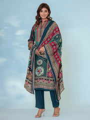 Printed Muslin Kurta With Pants & Dupatta