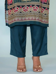 Printed Muslin Kurta With Pants & Dupatta